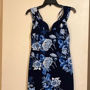 Navy floral dress